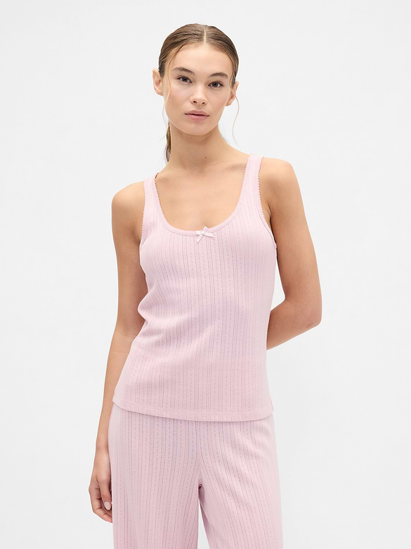 Pointelle Scoopneck PJ Tank Top