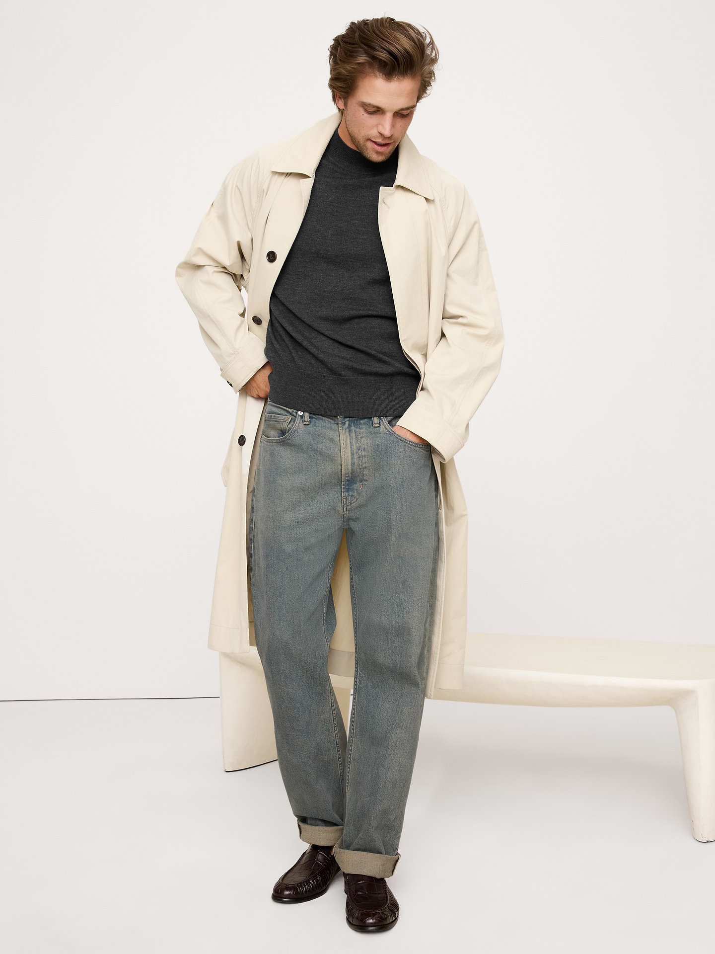Image number 4 showing, Merino Mock-Neck Sweater