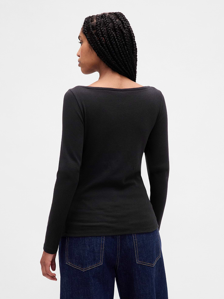 Image number 3 showing, Modern Boatneck T-Shirt