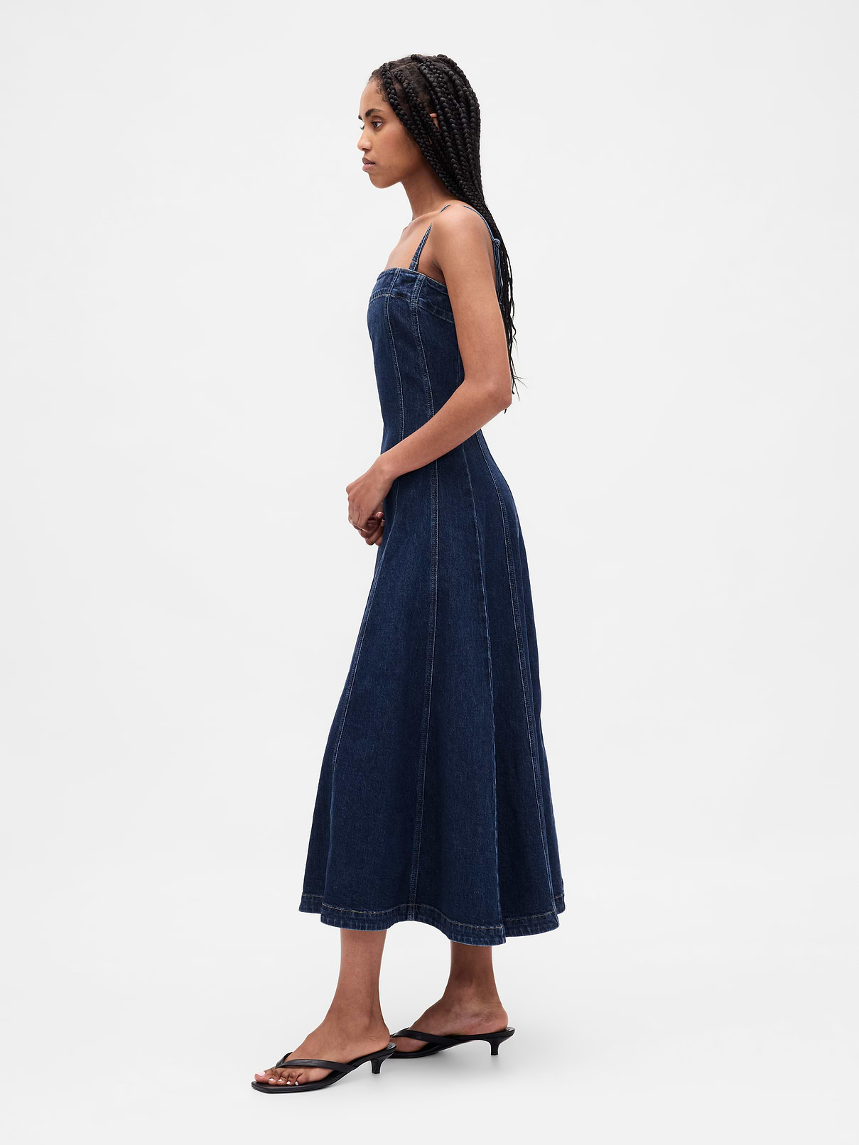 L'image numéro 3 présente Robe mi-longue en denim