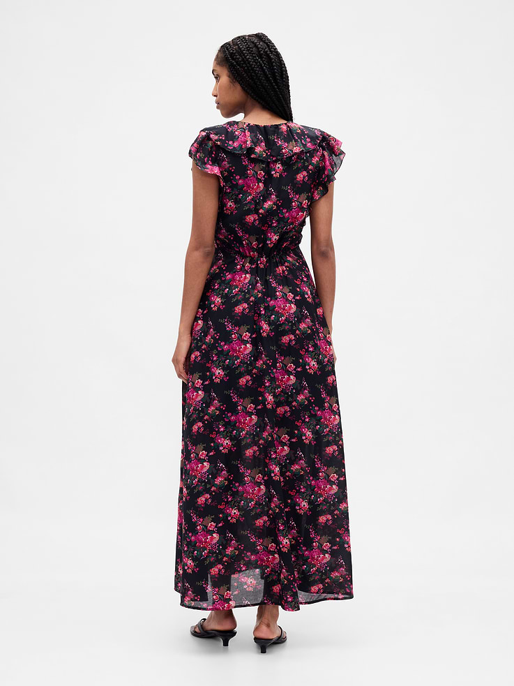 Image number 2 showing, Ruffle V-Neck Maxi Dress