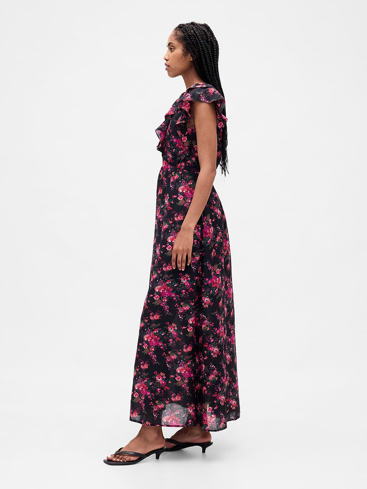 Image number 3 showing, Ruffle V-Neck Maxi Dress
