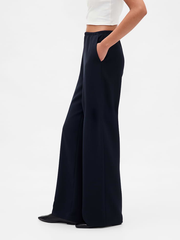Image number 3 showing, Easy Wide-Leg Pants