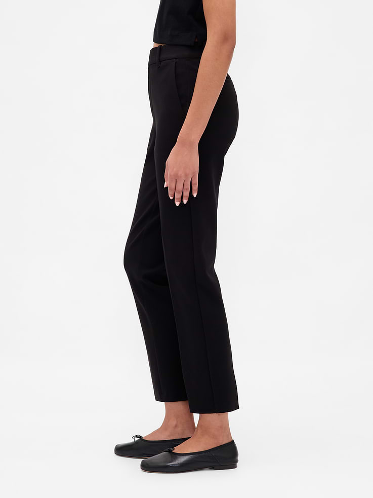 Image number 3 showing, High Rise Double Knit Slim Crop Pants