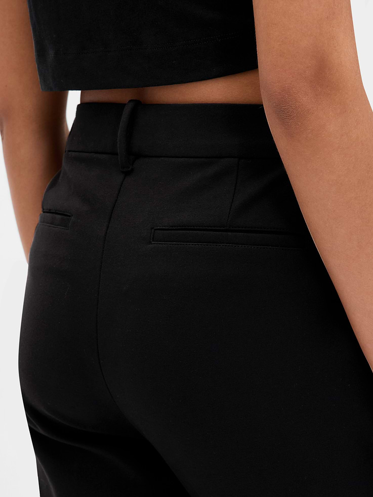 Image number 8 showing, High Rise Double Knit Slim Crop Pants