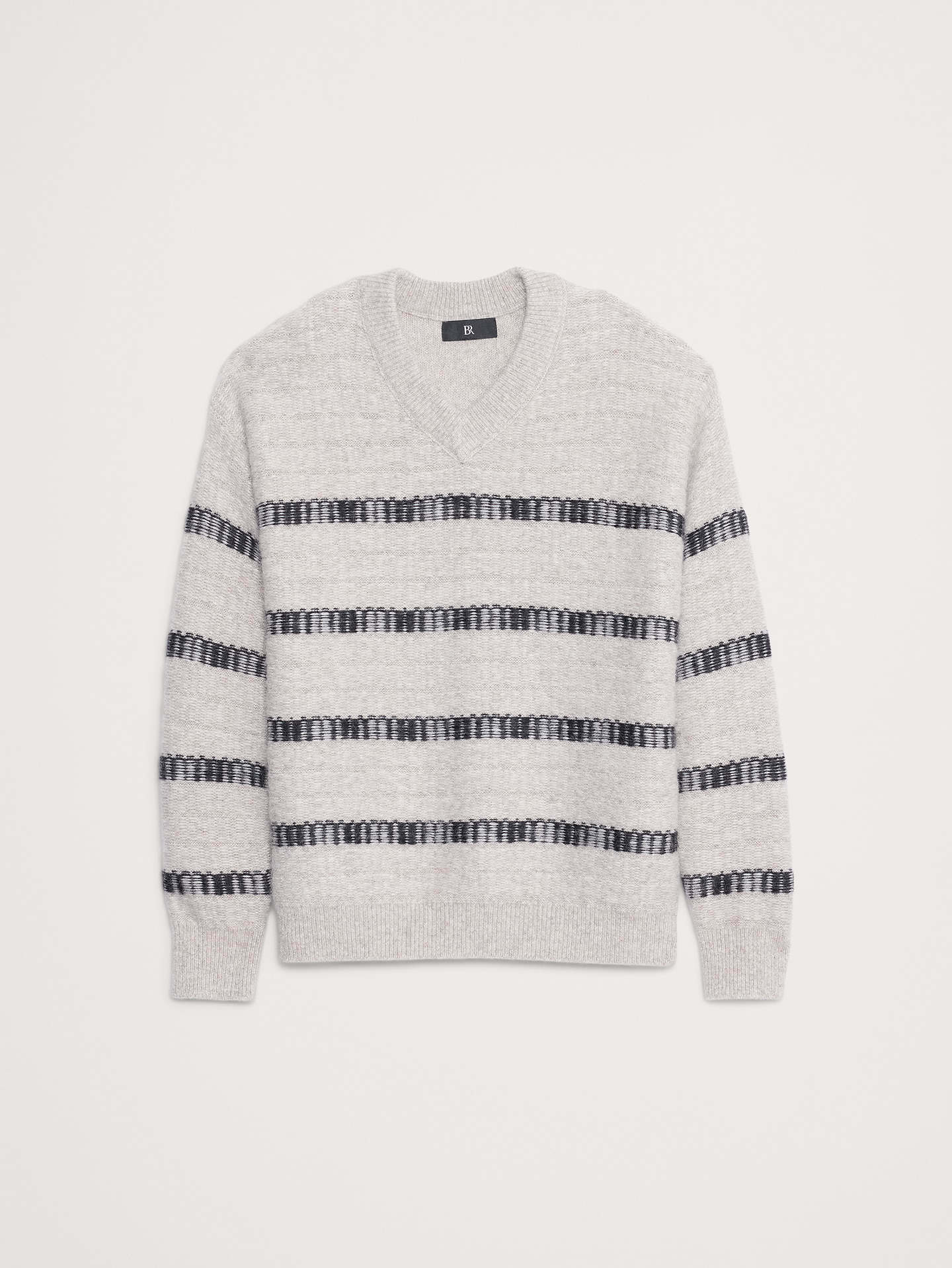 Image number 4 showing, Jacquard Stripe V-Neck Sweater