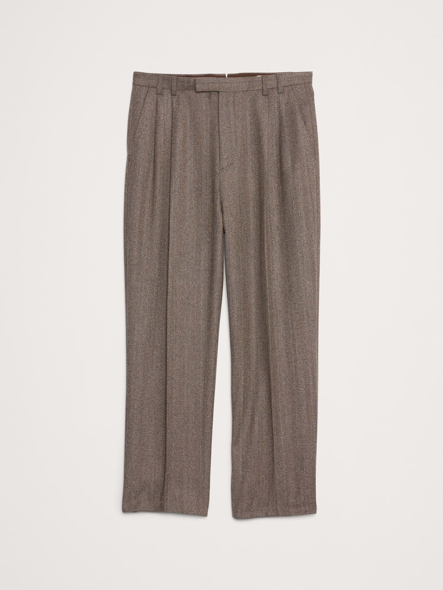 Image number 5 showing, Straight Italian Herringbone Suit Pant