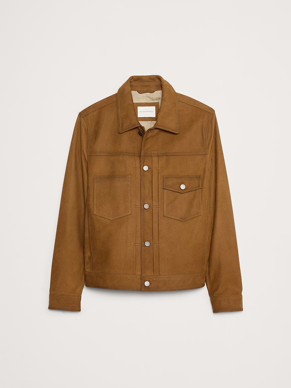 Nubuck Leather Trucker Jacket