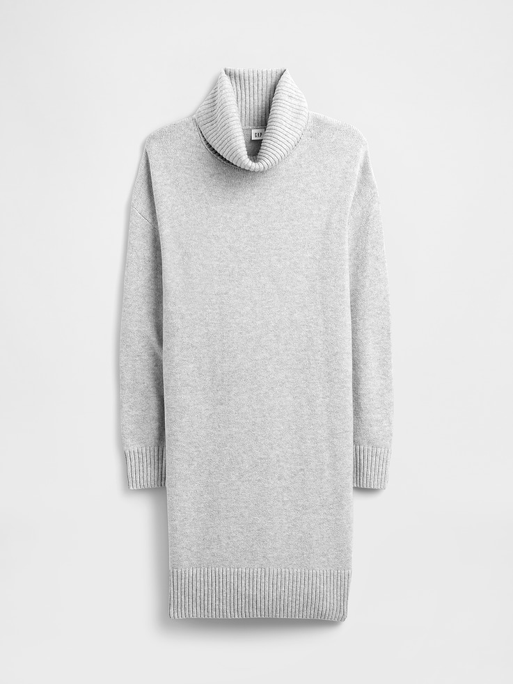 Image 6 of 6, CashSoft Relaxed Turtleneck Sweater Mini Dress