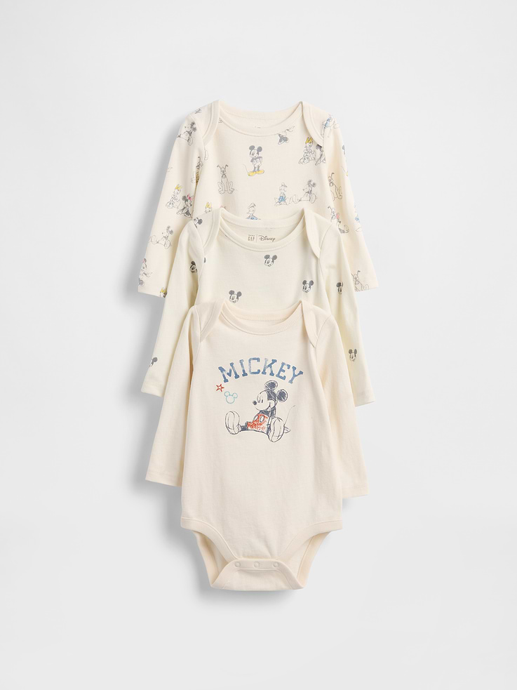 Image number 1 showing, Gap × Disney Baby Organic Cotton Bodysuit (3-Pack)