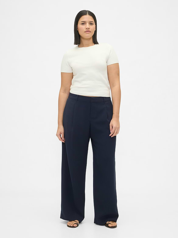 365 Low Rise Pleated Wide-Leg Trousers