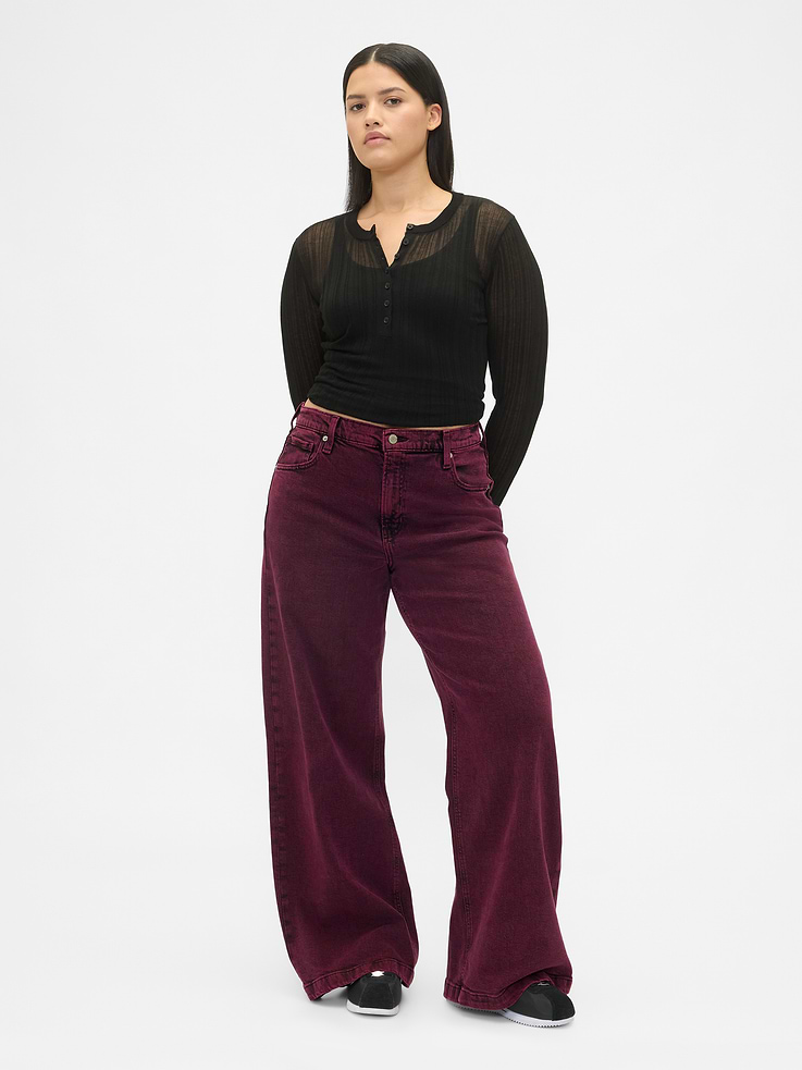 Image number 5 showing, High Rise Stride Wide-Leg Jeans