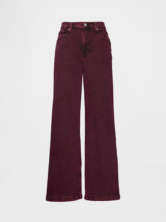 High Rise Stride Wide-Leg Jeans