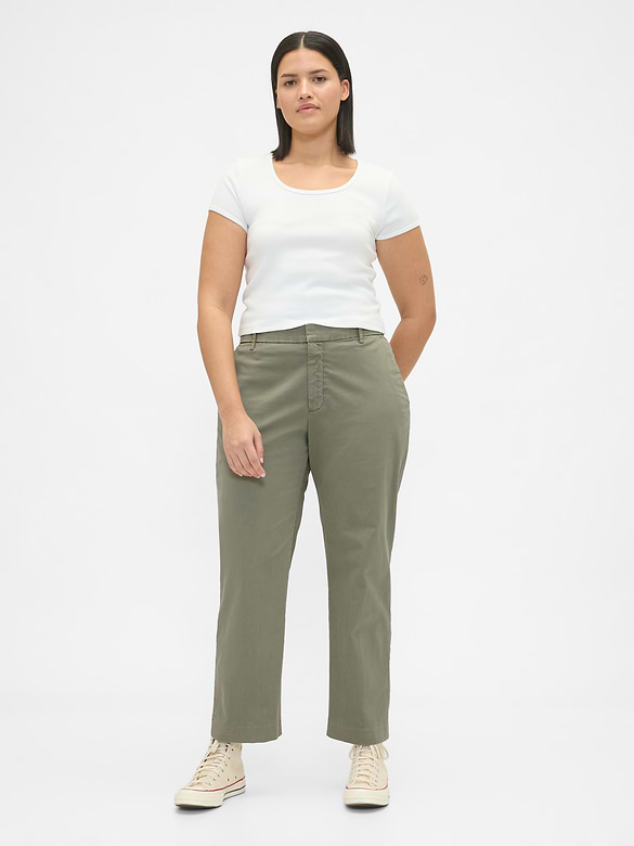 Mid Rise Khakis