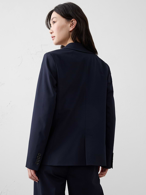 Sculpted Stretch Long Blazer