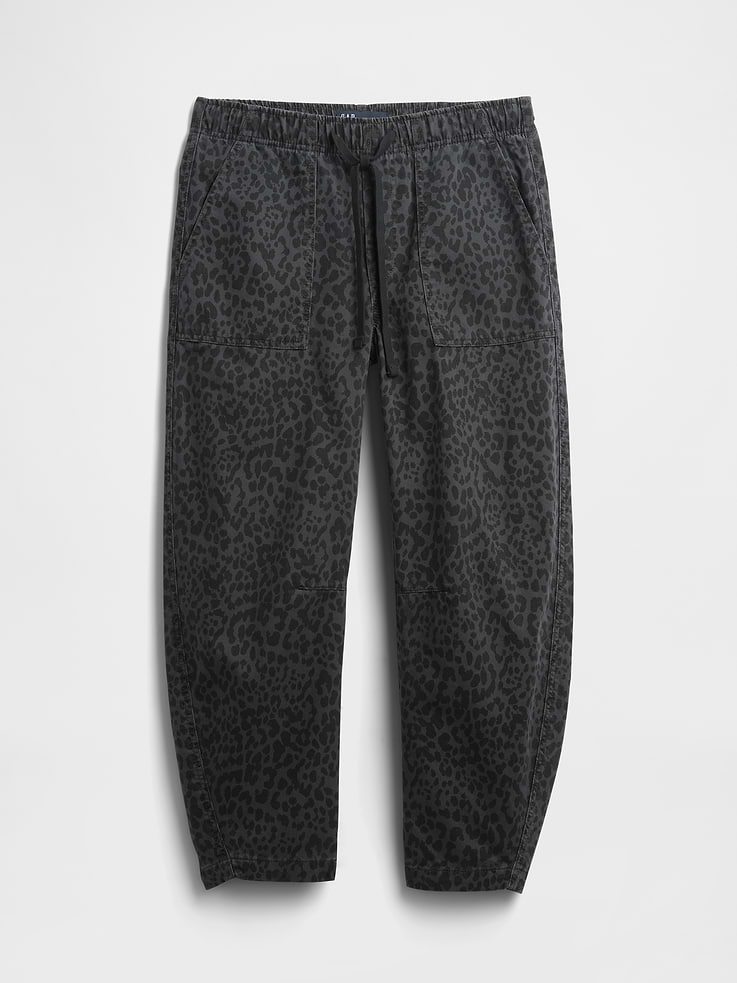 Image number 7 showing, Mid Rise Print Pull-On Barrel Jeans