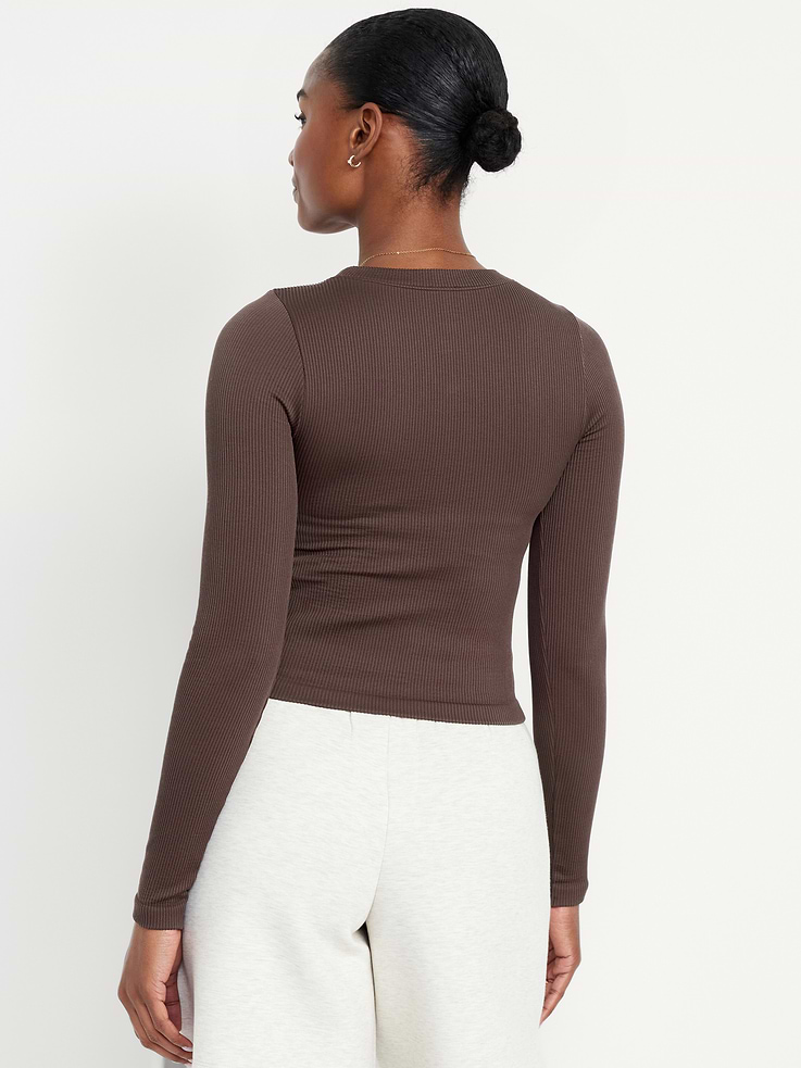 Image number 2 showing, Exhale Seamless Fitted Rib T-Shirt