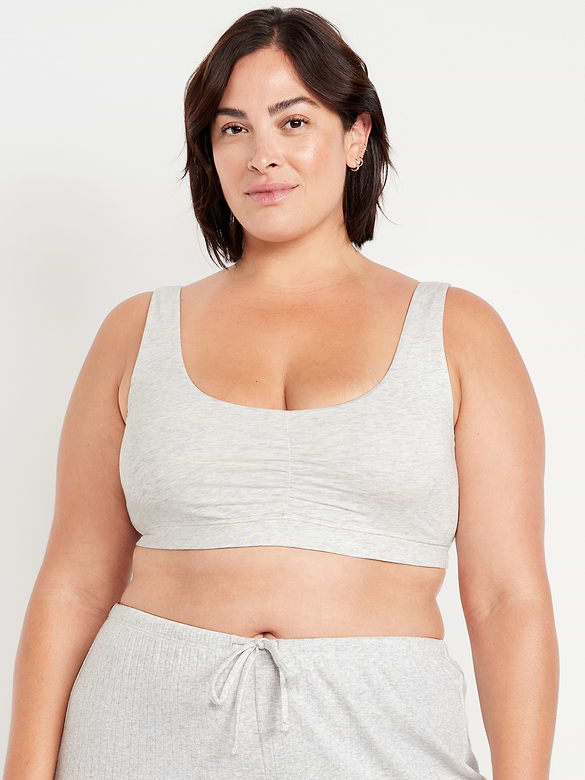 Ruched Cotton Bralette
