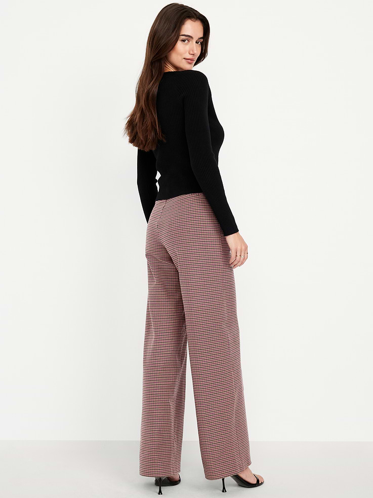 Image 3 of 8, High-Waisted Pull-On Pixie Wide-Leg Pants