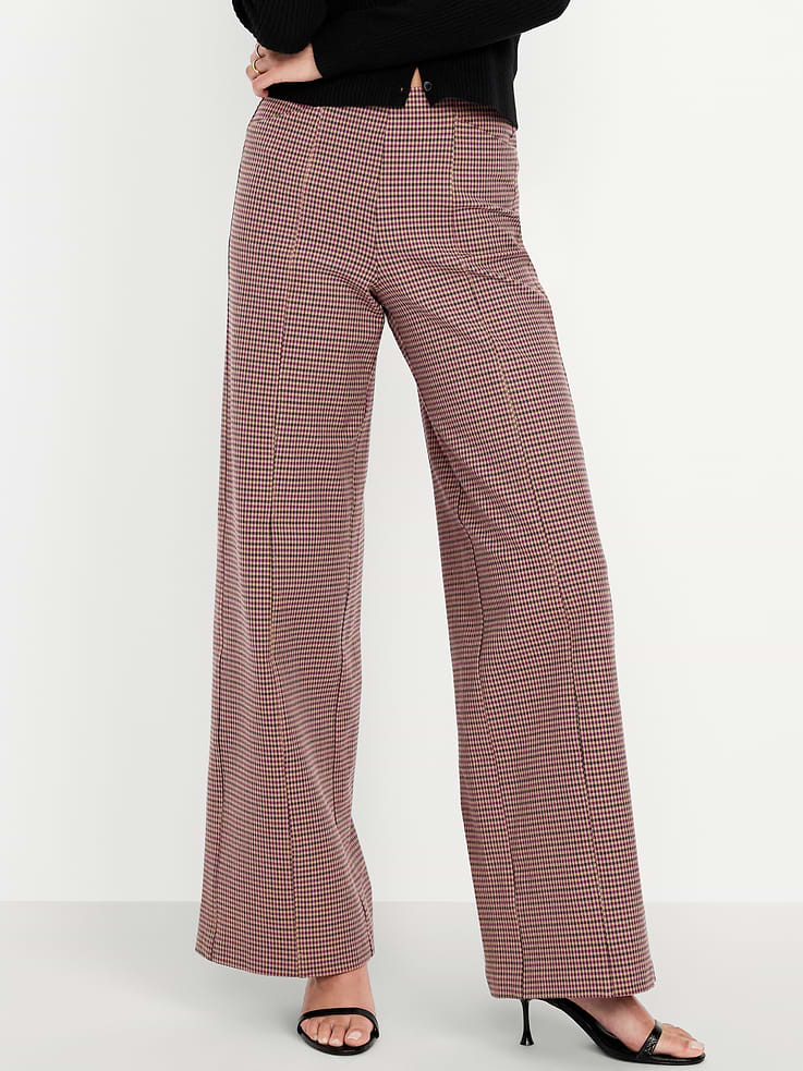 Image 2 of 8, High-Waisted Pull-On Pixie Wide-Leg Pants