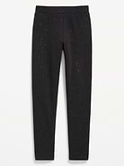 Image number 1 showing, High-Waisted Full-Length Fleece Leggings for Girls