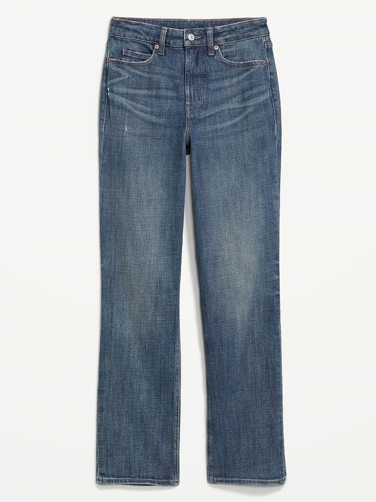 Image number 9 showing, Extra High-Waisted Straight Jeans