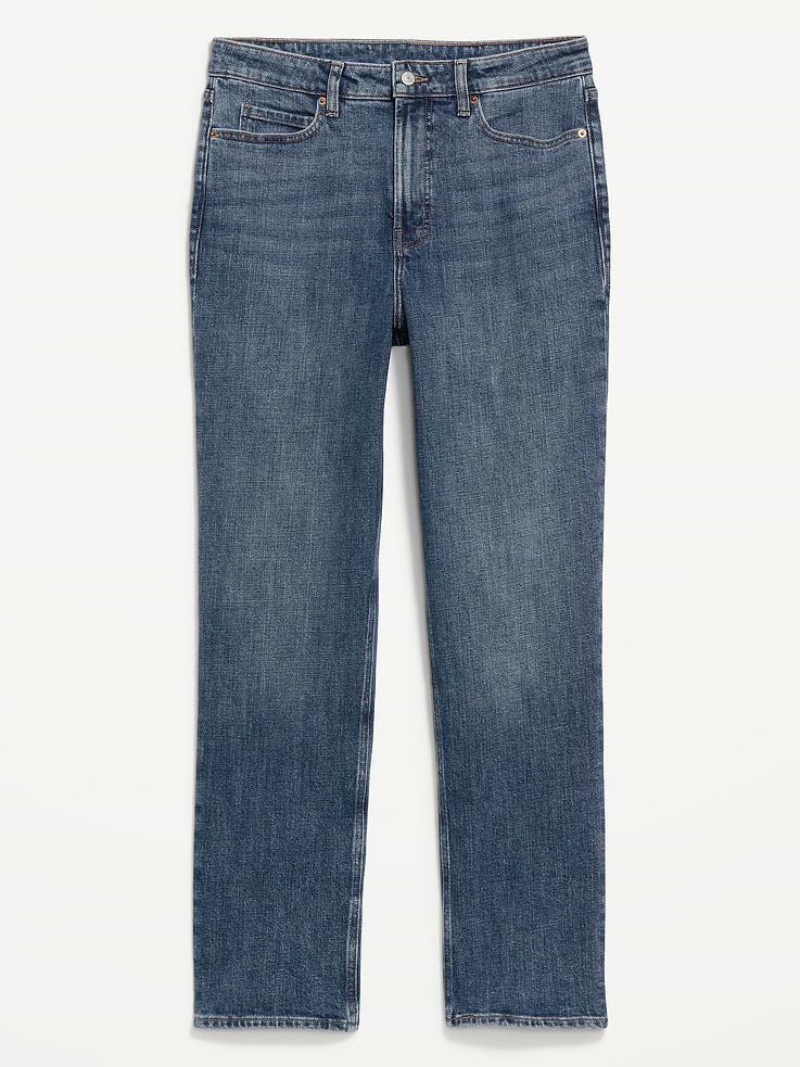 Image number 9 showing, Extra High-Waisted Straight Jeans