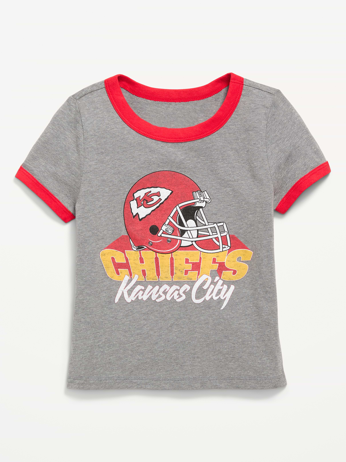 Image number 1 showing, Kansas City Chiefs Fitted Graphic Ringer T-Shirt for Girls