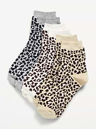 Image number 1 showing, Novelty Quarter Crew Socks 3-Pack for Women