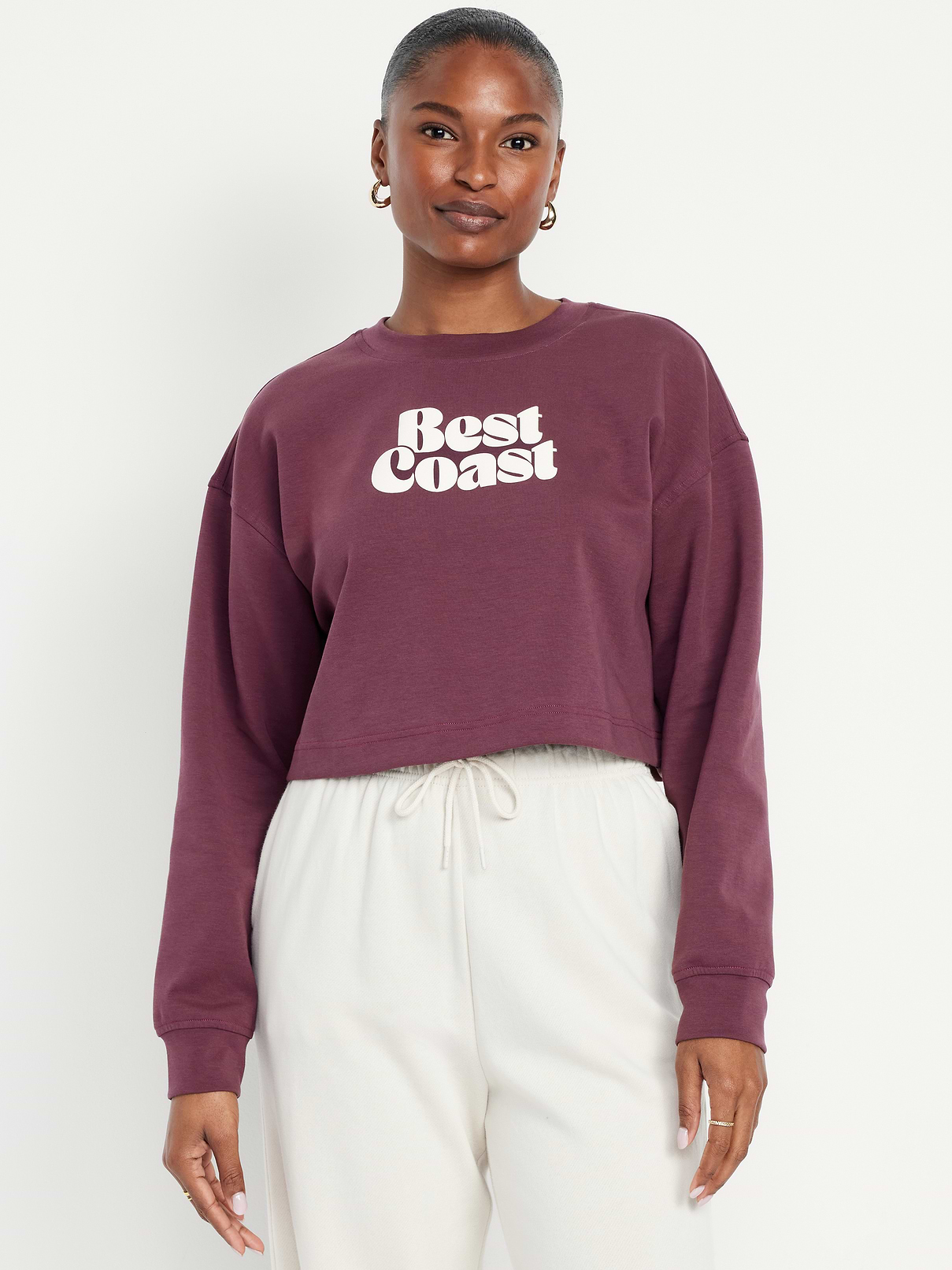 Image number 1 showing, Dynamic Fleece Oversized Crop Sweatshirt