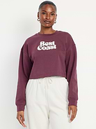 Image number 1 showing, Dynamic Fleece Oversized Crop Sweatshirt