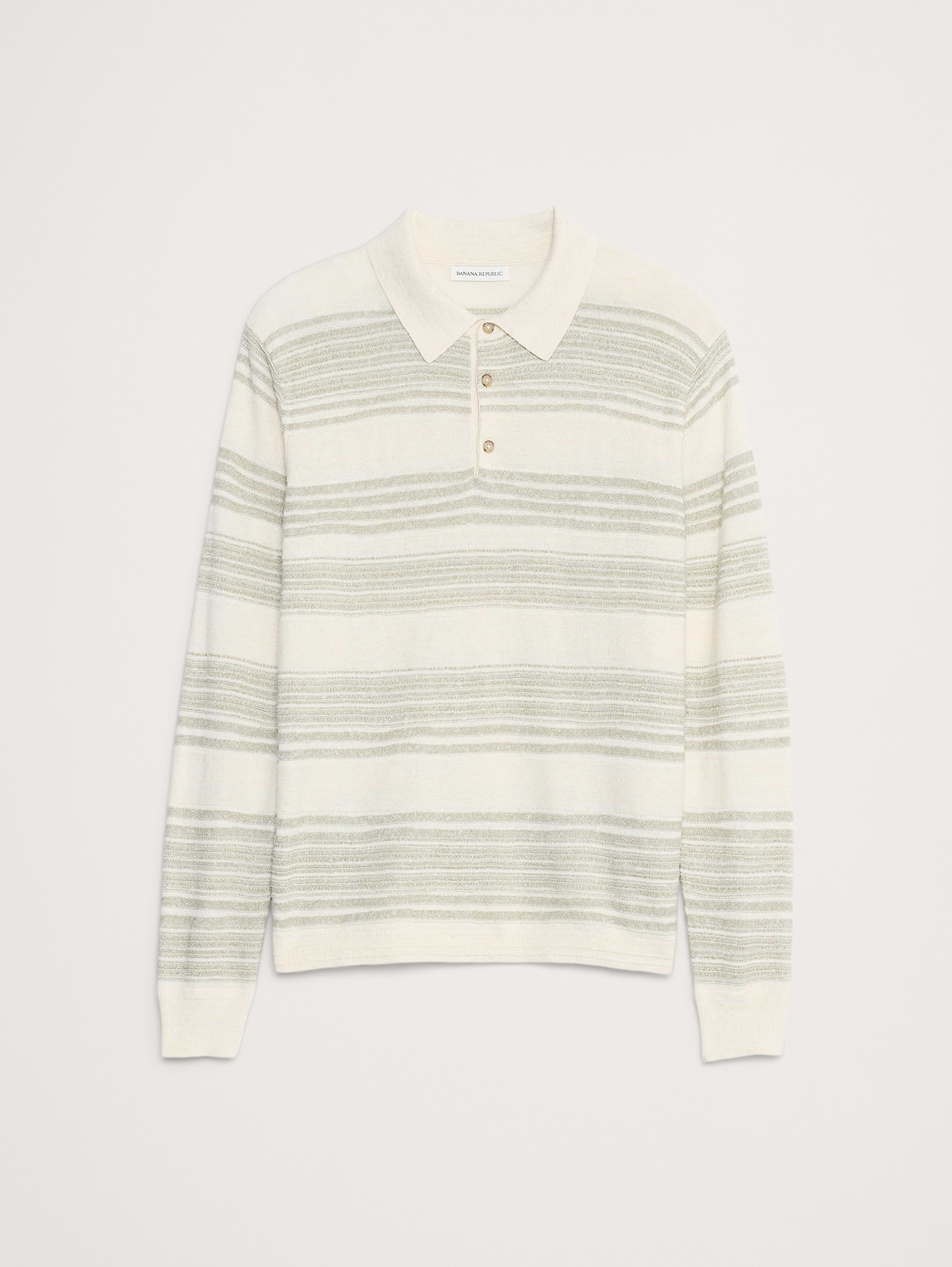 Image number 4 showing, Stripe Cotton-Linen Sweater Polo