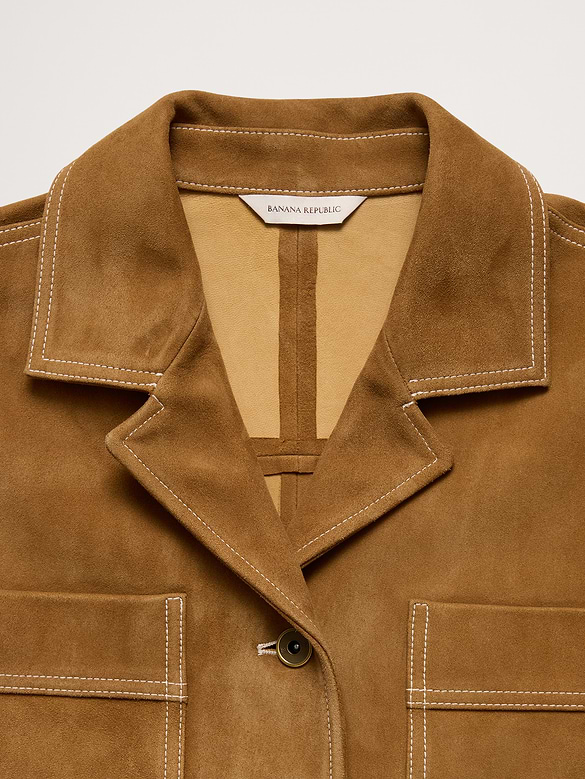 Oversized Short Suede Jacket