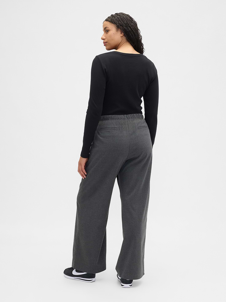 Image number 6 showing, Recycled Mid Rise Easy Wide-Leg Pants