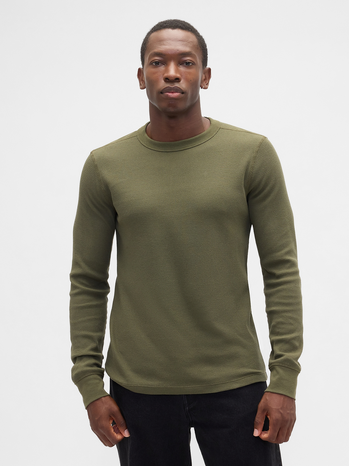 Waffle-Knit Crewneck T-Shirt | Gap Factory
