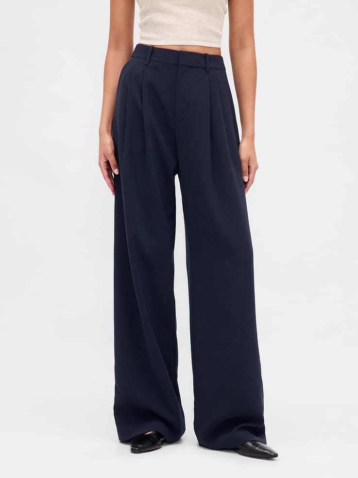 L'image numéro 2 présente Pantalon  365 à taille haute à plis