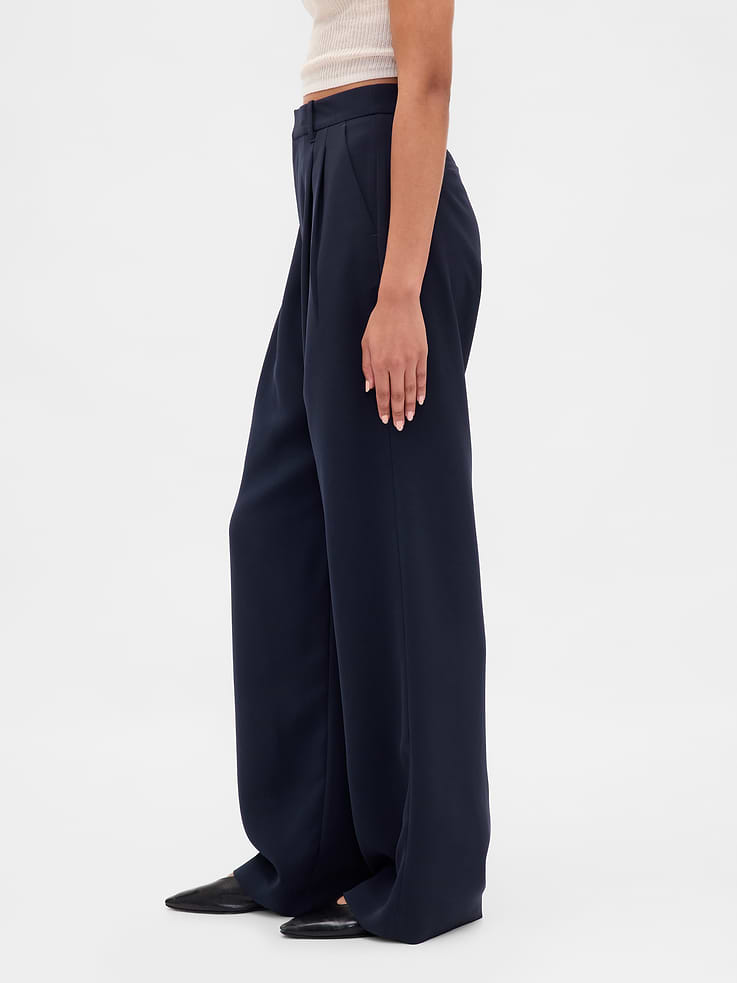 L'image numéro 3 présente Pantalon  365 à taille haute à plis