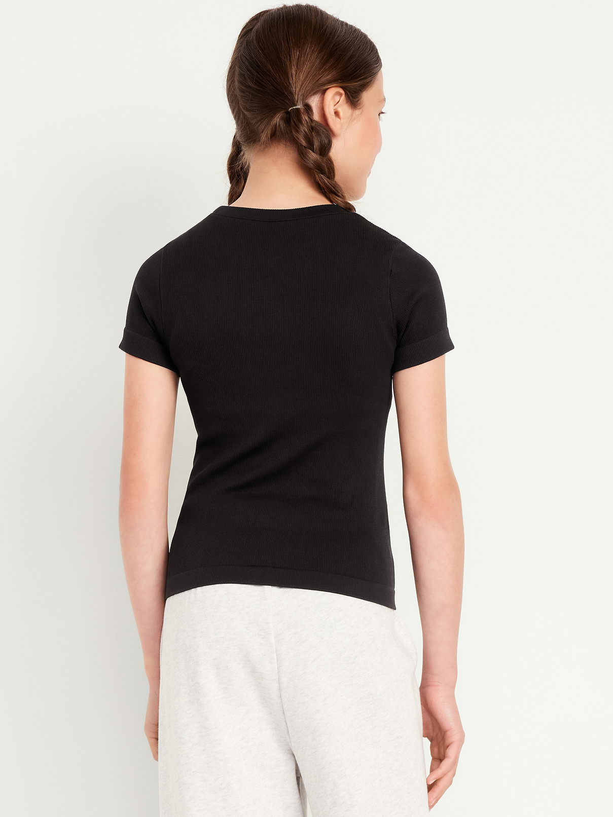 Image number 2 showing, Fitted Seamless Ribbed Performance Top for Girls