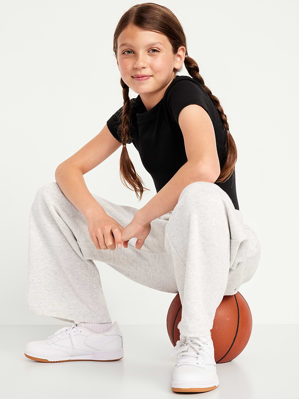 Fitted Seamless Ribbed Performance Top for Girls