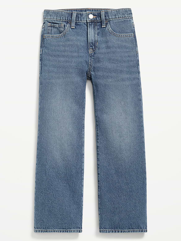 Jean Wow coupe généreuse jambe large à taille haute pour fille