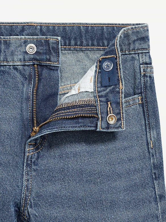 Jean Wow coupe généreuse jambe large à taille haute pour fille