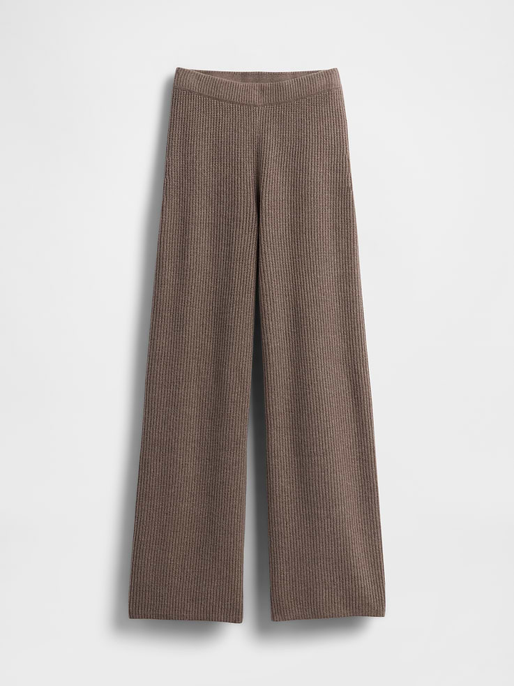 Image number 5 showing, CashSoft Shaker-Stitch Sweater Pants