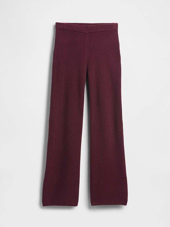 CashSoft Shaker-Stitch Sweater Pants