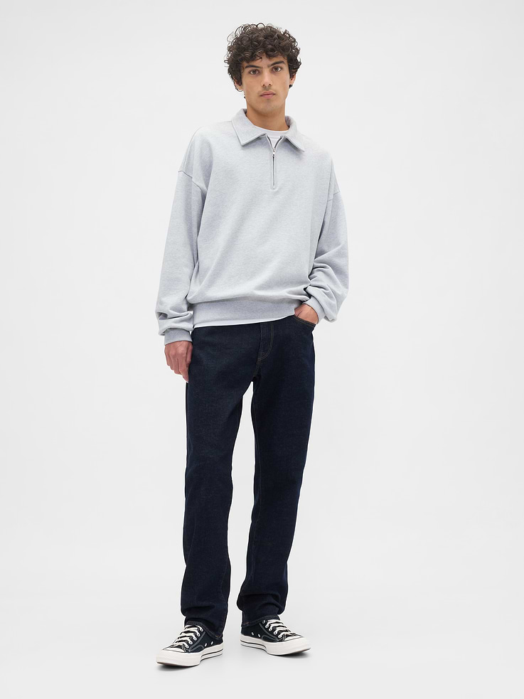 Image 1 of 6, This product is made with/contains 5% recycled cotton. Compared to virgin materials, using recycled materials helps reduce resource use and waste., This product is part of our water-saving Washwell program. Compared with conventional wash methods, Washwell uses at least 20% less water., Low-stretch denim., Dark indigo wash., Button closure, zip fly., Classic five-pocket styling., Product #819311