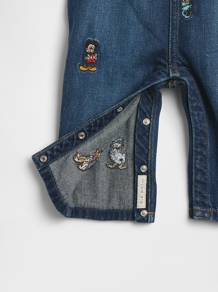 Image 5 of 5, Gap × Disney Baby Denim Overalls