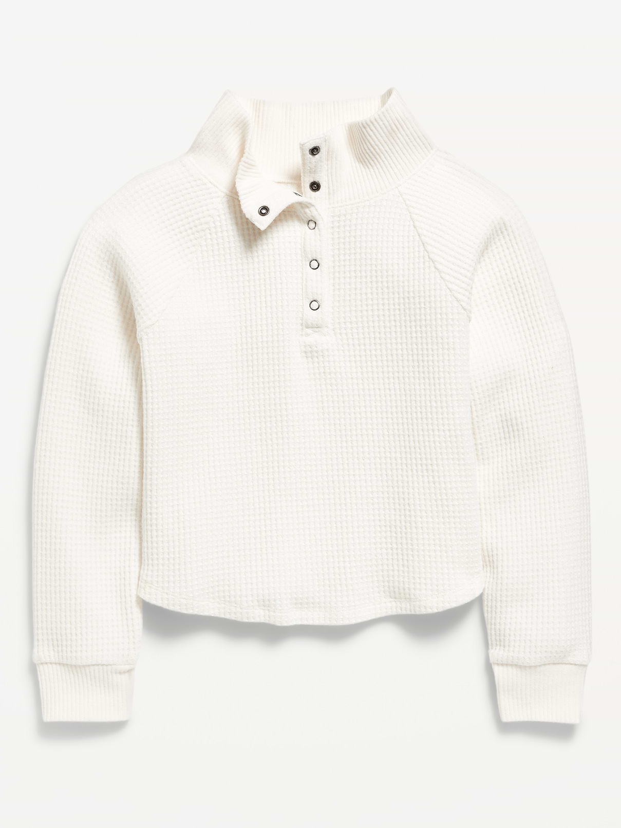 Image number 2 showing, CozePlush Waffle Knit Henley Top for Girls