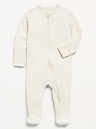 Image number 1 showing, SoftMode Ribbed 2-Way-Zip Sleep & Play Footed One-Piece for Baby
