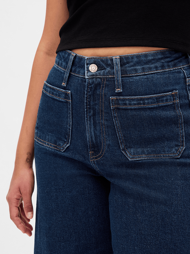 Image number 6 showing, Curvy High Rise Stride Wide-Leg Ankle Jeans