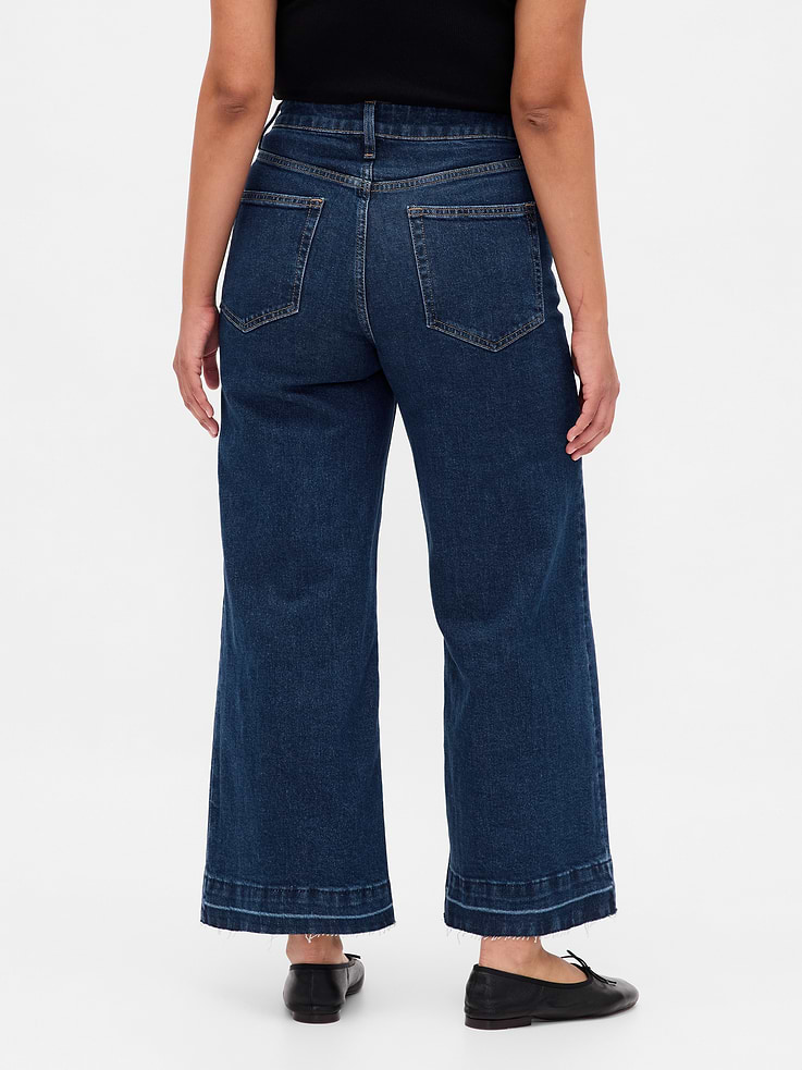 Image number 4 showing, Curvy High Rise Stride Wide-Leg Ankle Jeans