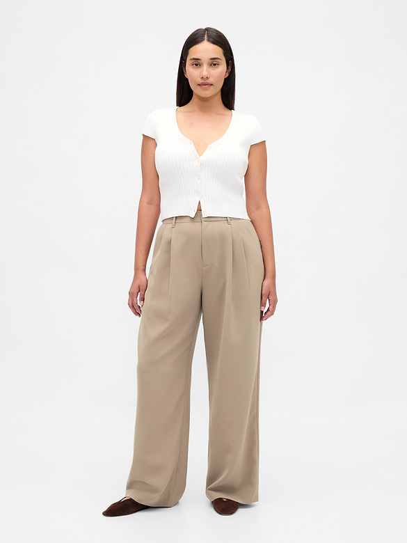 Curvy 365 High Rise Pleated Trousers